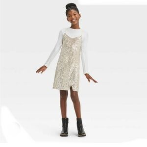 Girls Sequin Mini Dress as M (8)